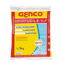 Cloro Granulado  L.E. (3 em 1) 1Kg - Genco
